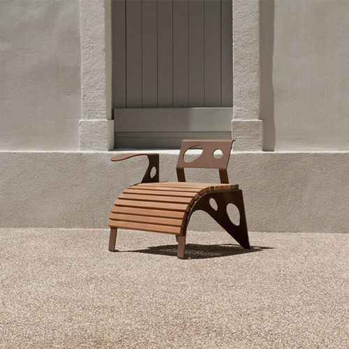 Chaise de jardin contemporaine - GREEN PALACIO - CYRIA | Mobilier Urbain - d'extérieur / en bois / avec piètement en acier