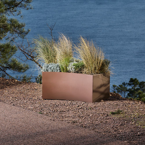 Jardinière en acier COR-TEN® - TRENDY - CYRIA | Mobilier Urbain - en acier thermolaqué / courbée / à haute résistance