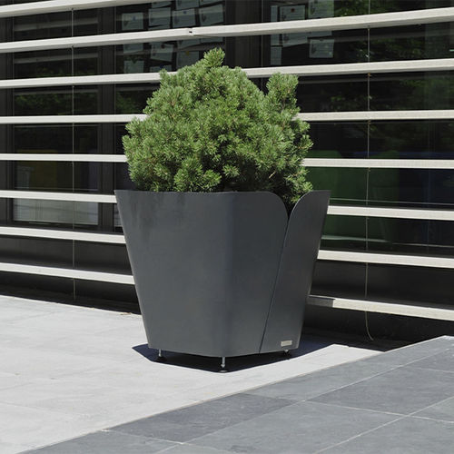 Jardinière en acier COR-TEN® - ADDICTED 1 - CYRIA | Mobilier Urbain - en acier thermolaqué / carrée / à haute résistance