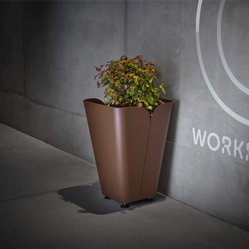 Jardinière en acier COR-TEN® - ADDICTED 2 - CYRIA | Mobilier Urbain - en acier thermolaqué / carrée / à haute résistance