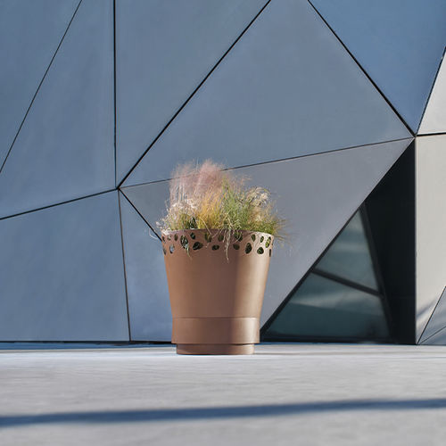 Jardinière en acier COR-TEN® - GREEN PALACIO 2 - CYRIA | Mobilier Urbain - en acier thermolaqué / ronde / à haute résistance