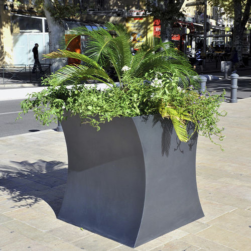 Jardinière en acier inoxydable - MISS FLOWER 3 - CYRIA | Mobilier Urbain - en acier COR-TEN® / en acier thermolaqué / à haute résistance
