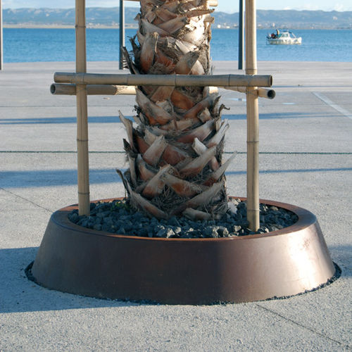 Bordurette d'arbre - SOLEA 2 - CYRIA | Mobilier Urbain - en acier COR-TEN® / d'extérieur / ronde