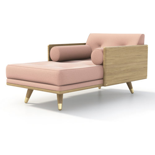 Chaise longue contemporaine - NO. 5 SERIES - Kalon Studio - en tissu / en bois