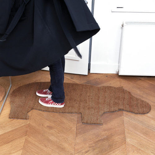 Tapis contemporain - HIPPO MAT - Droog - uni / en PVC / tufté