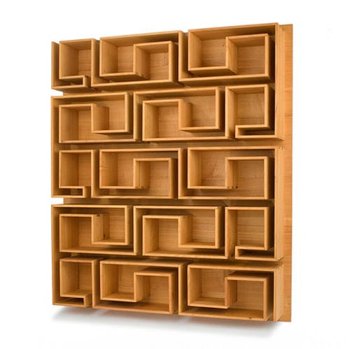 Étagère contemporaine - MAZE - Woodloops - en bois massif / en cerisier / pour CD