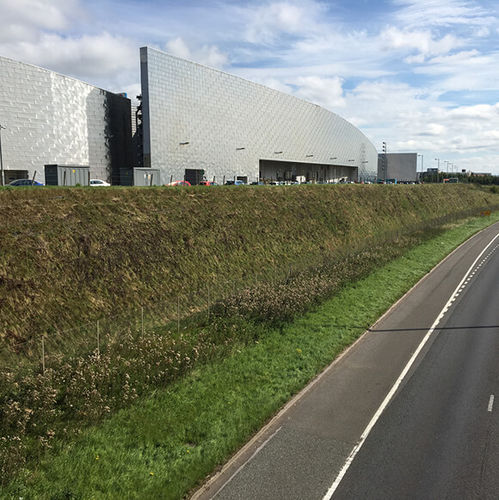Mur de soutènement en acier - TENSARTECH® GREENSLOPE - Tensar International - en sol renforcé / pour construction de pont / pour travaux publics