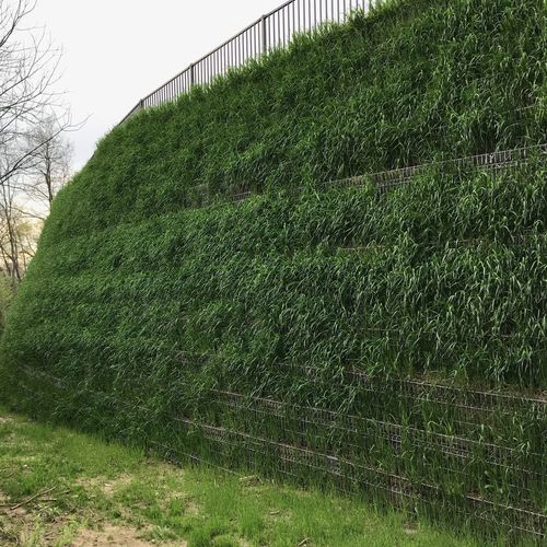 Mur de soutènement en sol renforcé - SIERRASCAPE&reg; - Tensar International - en acier galvanisé / en béton armé / en caisson