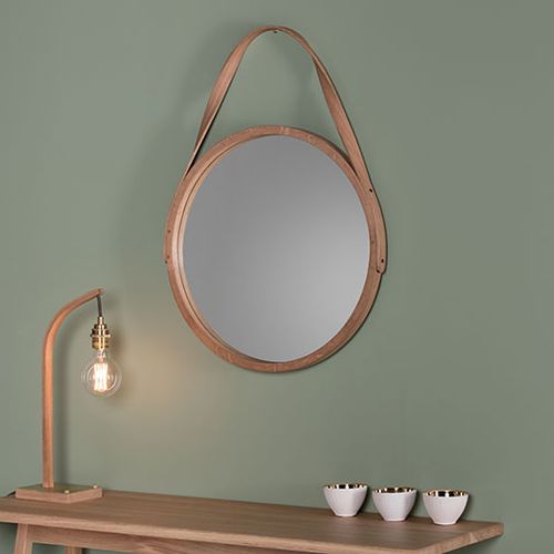 Miroir mural - HARLYN - Tom Raffield - contemporain / rond / en chêne