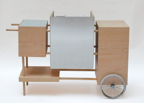 Cuisine d'extérieur - ANDAZ - studiomama - contemporaine / en bois / sans poignée