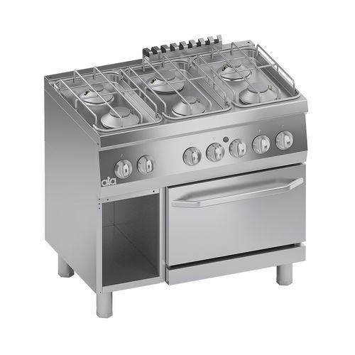 Cuisinière à gaz - K6GCU15FF - ATA - professionnelle / 6 foyers / 1 four