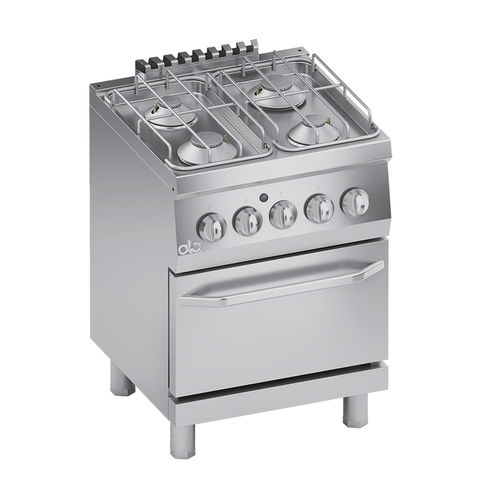 Cuisinière à gaz - K6GCU10FF - ATA - professionnelle / 4 foyers / 1 four