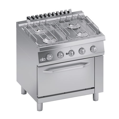 Cuisinière à gaz - C2GCU10FF - ATA - 4 foyers / 1 four / en inox