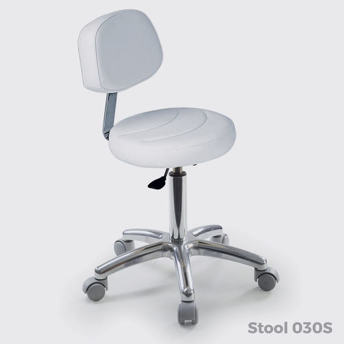 Tabouret de travail contemporain - 030/S, 030/S PEDI - Lemi BEAUTY & SPA - en simili cuir / avec piètement en acier inoxydable / à 5 branches
