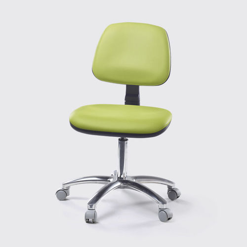 Chaise de travail en cuir - 070 A  - Lemi BEAUTY & SPA - piètement étoile / à roulettes / pivotante