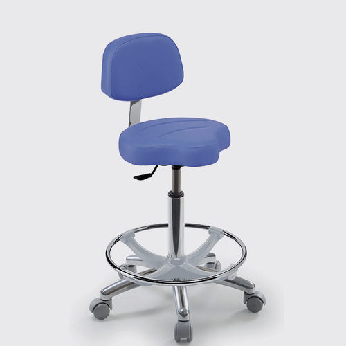 Tabouret de travail avec piètement en métal - 035/S - Lemi BEAUTY & SPA - à roulettes / tapissé / pivotant