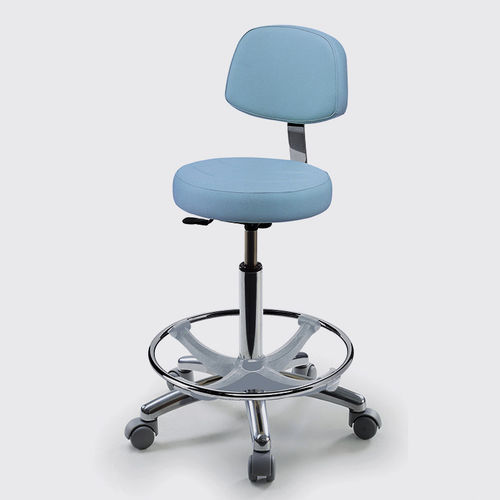 Tabouret de travail avec piètement en métal - 021, 021/S - Lemi BEAUTY & SPA - réglable / à roulettes / avec repose-pieds