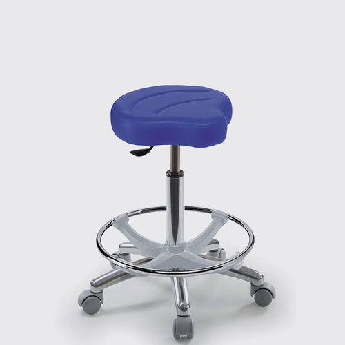 Tabouret de travail avec piètement en métal - 035 - Lemi BEAUTY & SPA - à roulettes / réglable / avec repose-pieds