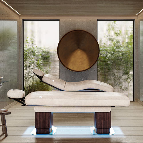 Table de massage électrique - MILANO - Lemi BEAUTY & SPA - en bois / en métal / en cuir