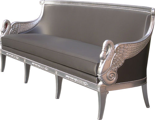 Canapé de style Empire - CYGNE - Balcaen - en cuir / anthracite / 2 places