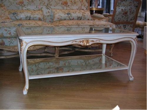 Table basse de style Louis XV - CELIA - Balcaen - en verre / en bois / rectangulaire