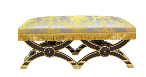 Banquette de style Empire - JARRY - Balcaen - en tissu / dorée