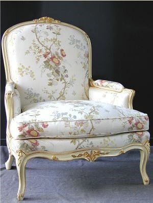 Fauteuil de style Louis XV - BARA - Balcaen - en velours / bergère