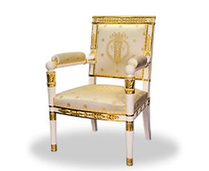 Fauteuil de style Empire - FONTAINEBLEAU - Balcaen - en bois peint