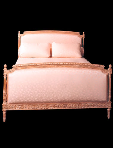 Lit double - MARIE-ANTOINETTE - Balcaen - de style Louis XVI / avec tête de lit / tapissé