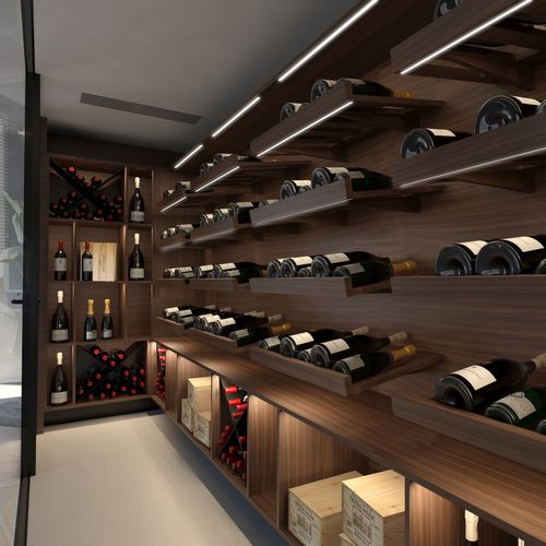 Range-bouteille en bois - ESIGO PICTA L WH2 - ESIGO - mural / sur mesure / Fabriqué en Italie