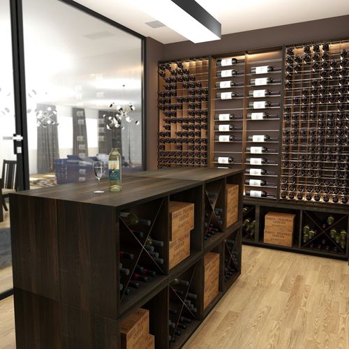Range-bouteille en acier - ESIGO 2 NET + ESIGO 2 BOX + ESIGO 18 WHM2 - ESIGO - en aluminium laqué / à poser / mural