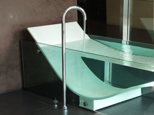 Mitigeur pour baignoire - HOB - Omvivo - au sol / en métal chromé / 1 trou