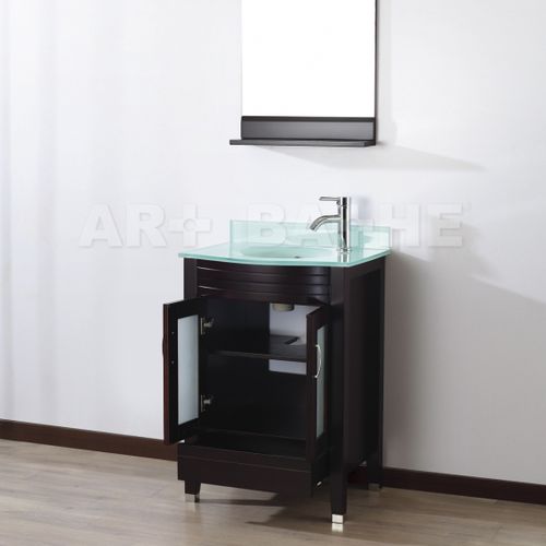 Meuble vasque à poser - ALBA 24  - artbathe - en bois / en verre / classique