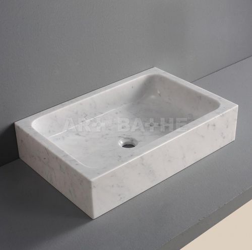 Vasque à poser - SAPO - artbathe - en marbre / rectangulaire / contemporaine