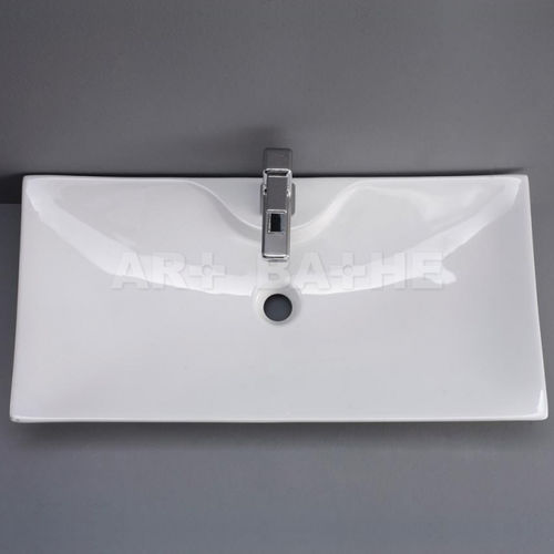 Vasque à poser - TALAS - artbathe - en céramique / rectangulaire / contemporaine