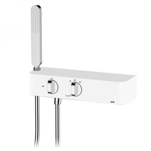 Mélangeur de douche - 85320850 - GRB MIXERS - mural / thermostatique / en métal chromé