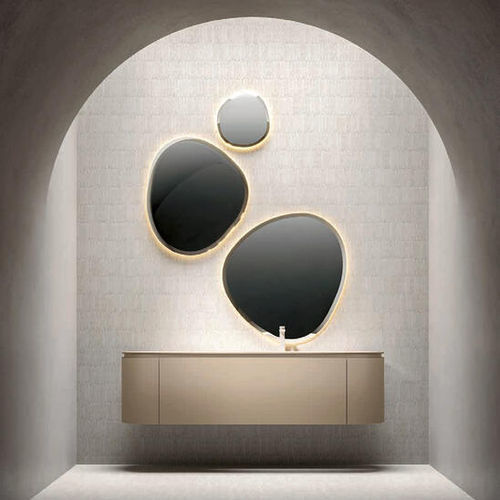 Meuble vasque double - CALIPSO - Agorà Group - suspendu / MDF / en pierre