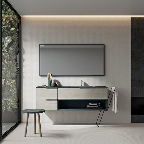 Miroir de salle de bain mural - Filo - Agorà Group - contemporain / rectangulaire / en bois