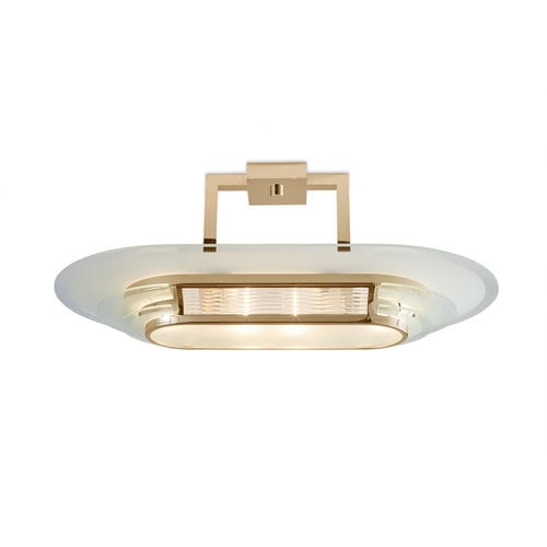Plafonnier classique - NIZZA II GOLD - Art Deco Schneider - elliptique / en laiton poli / à LED