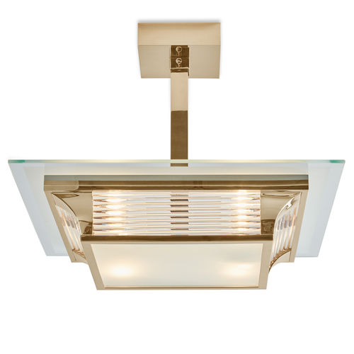Plafonnier classique - PARIS KARREE GOLD - Art Deco Schneider - carré / en laiton poli / à LED
