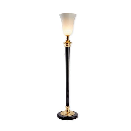 Lampe sur pied - MAZDA GOLD - Art Deco Schneider - en laiton poli / Art Déco / d'intérieur