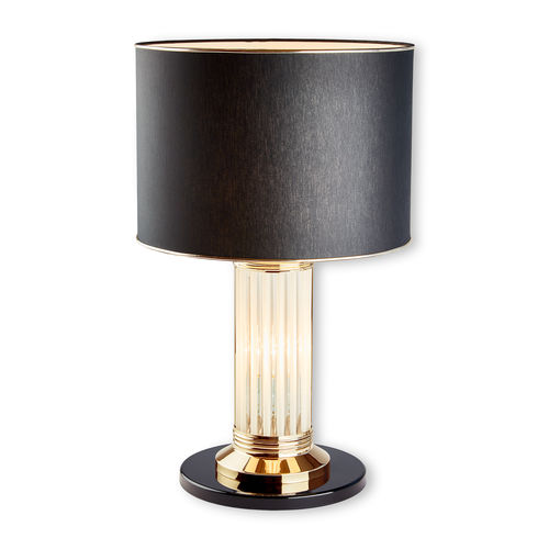 Lampe de table - LIMOGES STOFF GOLD - Art Deco Schneider - en laiton poli / classique / d'intérieur