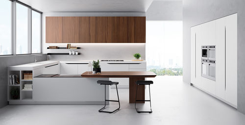 Cuisine contemporaine - MIAMI - Biefbi Cucine - en bois / en acier / en L
