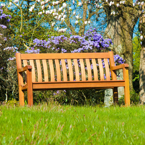 Banc de jardin classique - Cornis St George - Alexander Rose - en bois de feuillus / avec dossier / avec accoudoirs