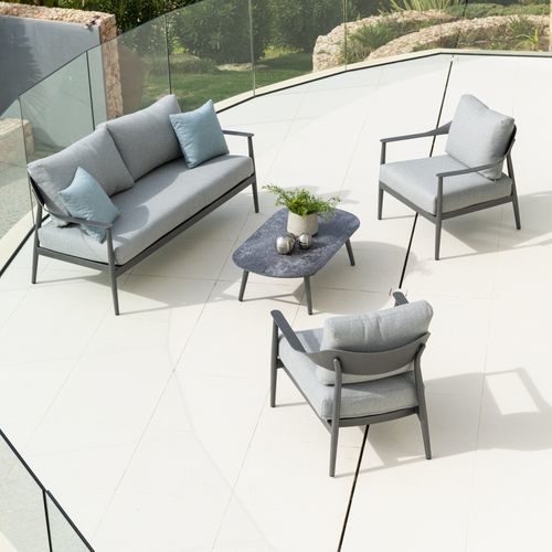 Salon de jardin contemporain - Rimini - Alexander Rose - en tissu / en aluminium / en polyester