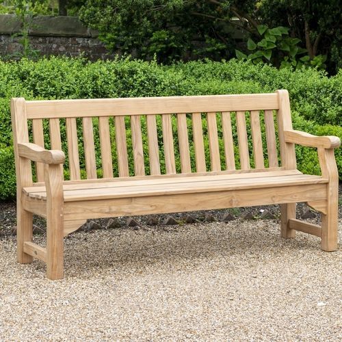 Banc de jardin contemporain - Royal Park - Alexander Rose - en teck / avec dossier / avec accoudoirs