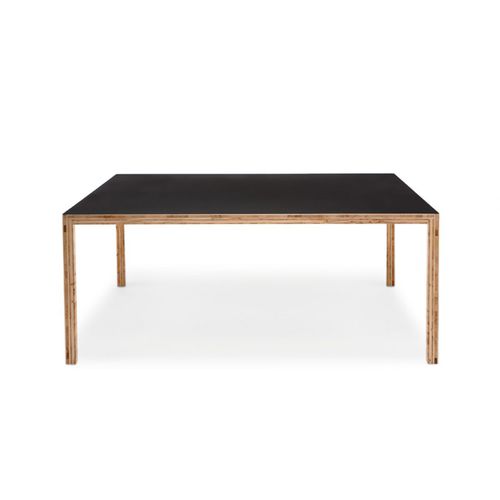 Table contemporaine - Established and sons - en bois / en Corian® / avec piètement en bois