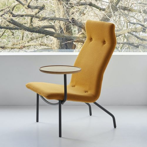 Fauteuil contemporain - LUCIO - Established and sons - en tissu / avec dossier haut / à tablette