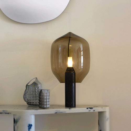 Lampe de table - LIGHTHOUSE   - Established and sons - sur pied / en aluminium anodisé / en verre soufflé