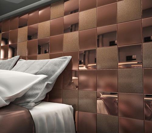 Carrelage en céramique - BECOME ROSE GOLD MIX - INTHETILE - métallisé / d'intérieur / mural